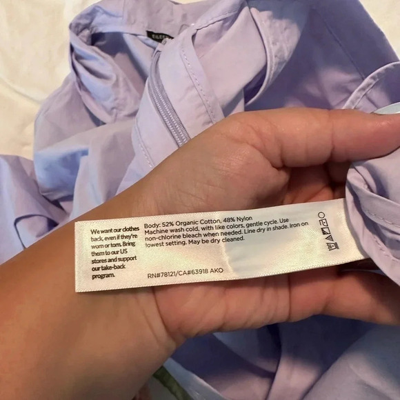 Eileen fisher Light Organic Cotton Nylon Popover Jacket - Picture 9 of 10